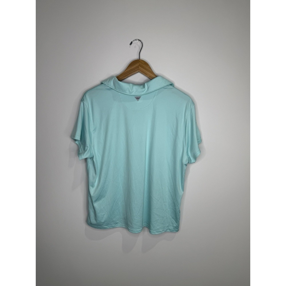 Columbia Performance Fishing Gear Women's Short Sleeve Teal Polo Shirt Size XXL - Picture 2 of 11